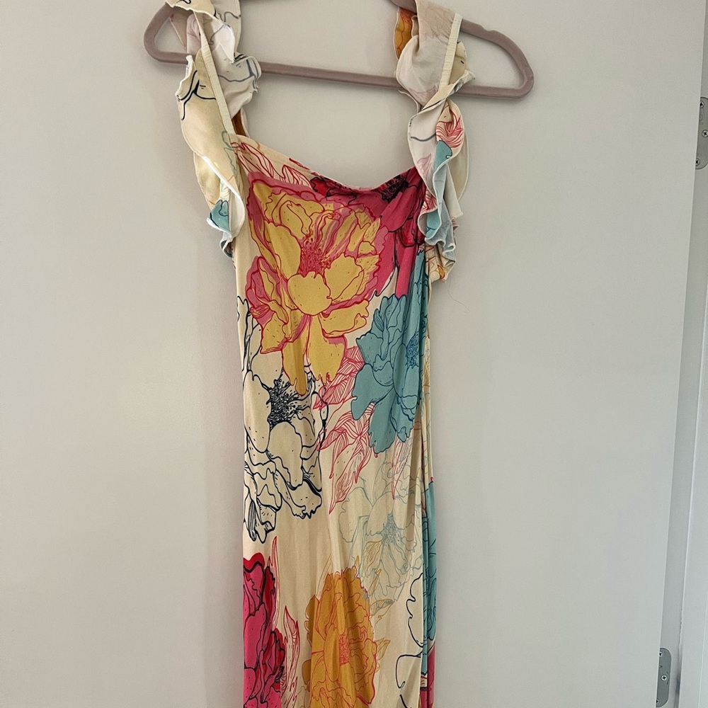 Anthro satin dress in great condition